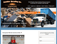 Tablet Screenshot of dumpsters-jacksonville.com